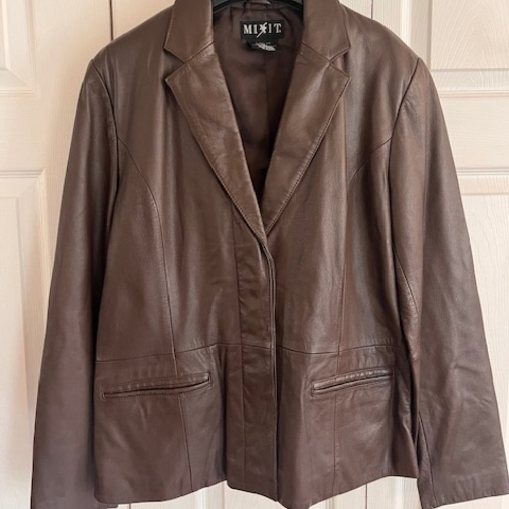 Mix It - Brown Leather Jacket